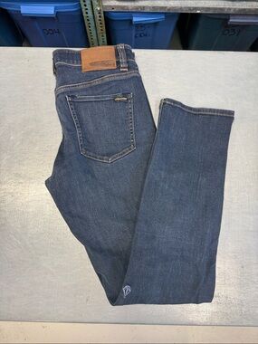 Volcom Indigo Straight-Leg Jeans with Leather Patch